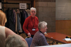 Morag & Irene on Cloak Room duty